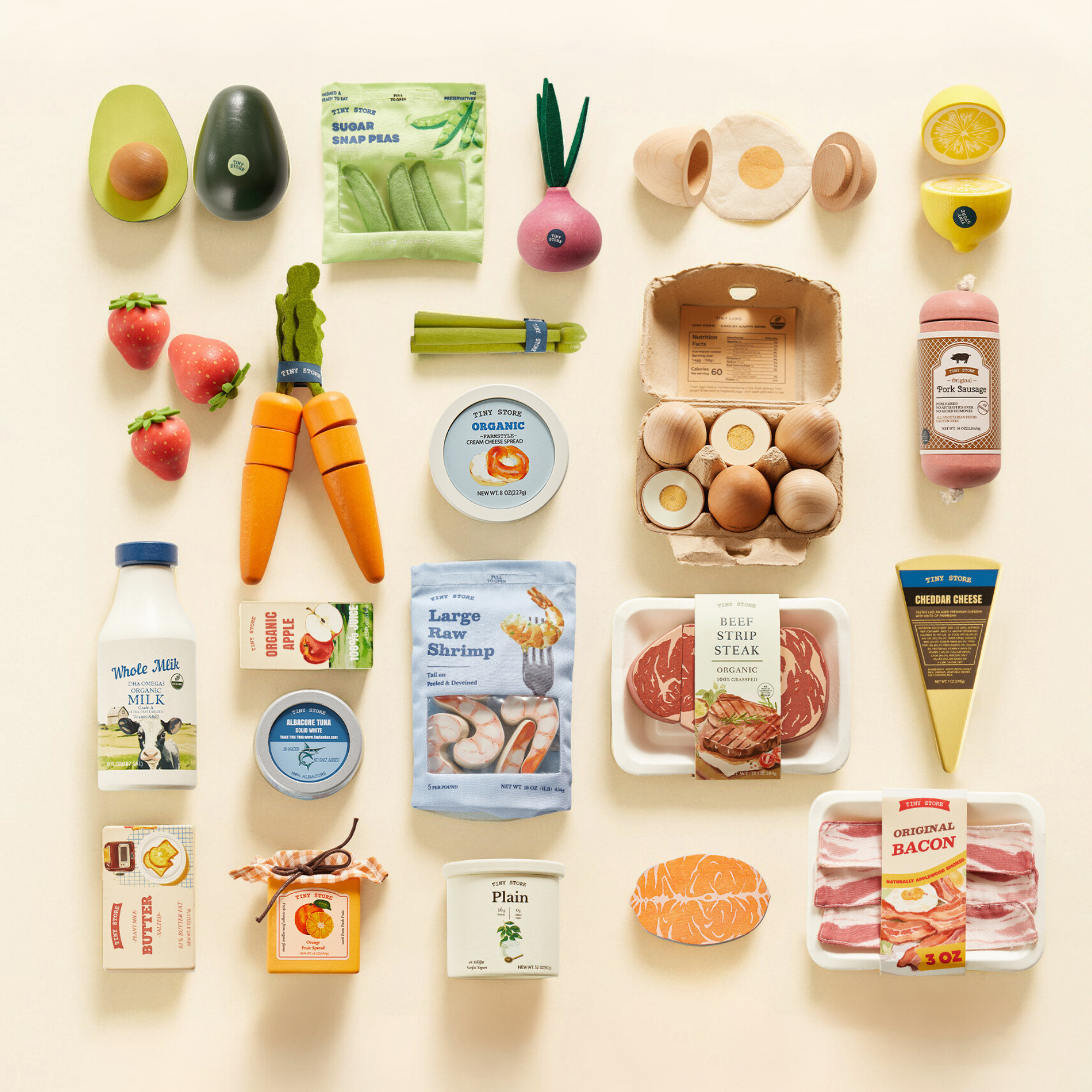 Food-Filled Kitchen Gift Set:Storage Kitchen & Fridge & Organic Food Collection