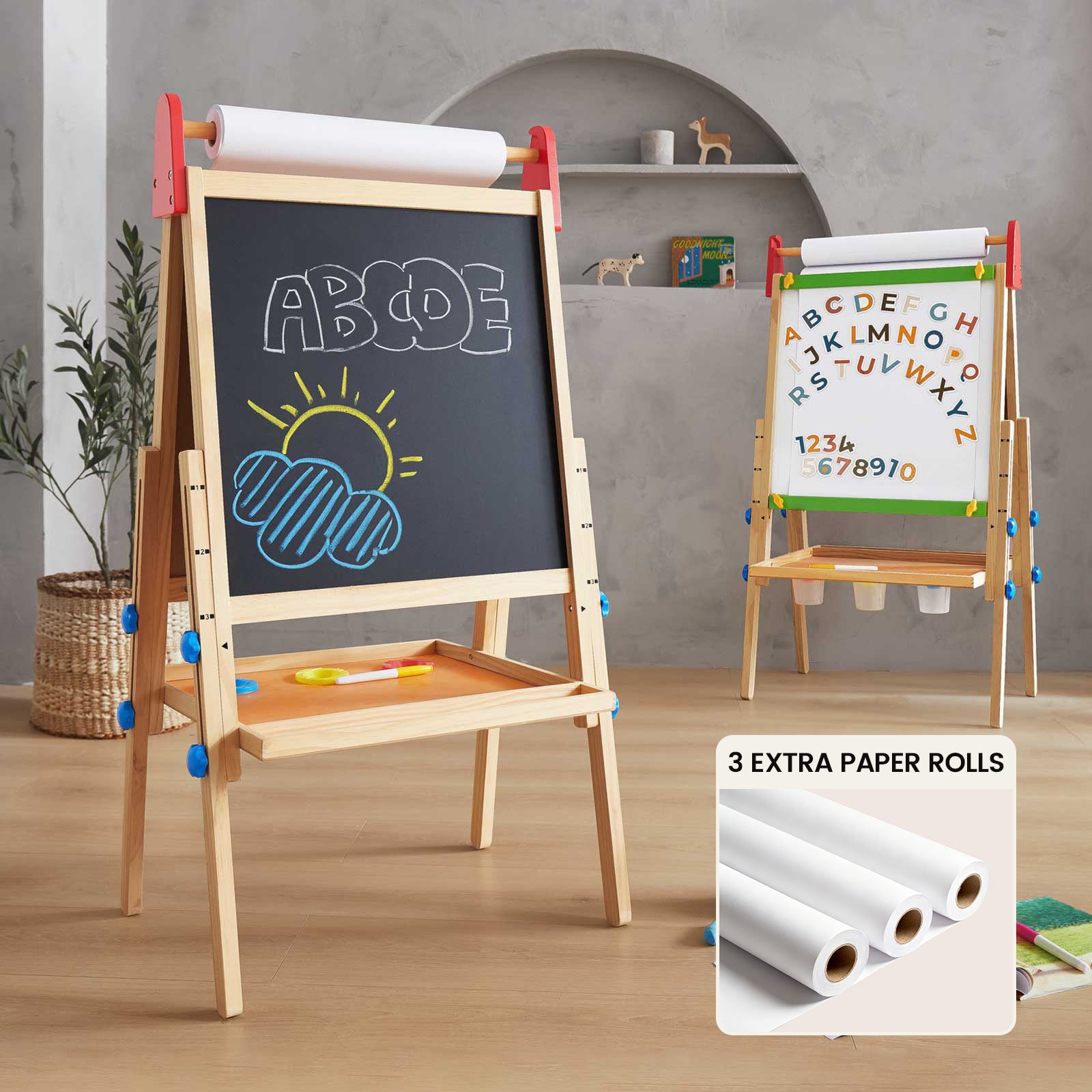 ® 3-in-1 Art Easel & Paper Roll Set