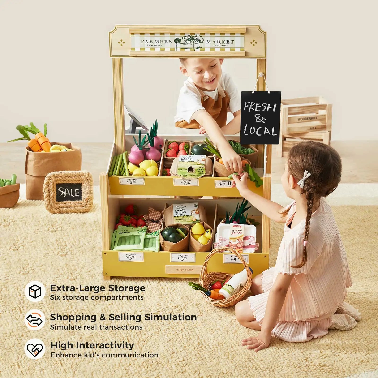 Farmers’ Market Gift Set: Market Stall & Organic Food Collection