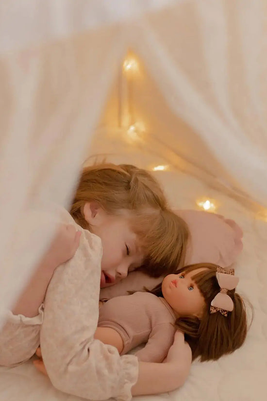 Bright Play & Art Set — Colorful Easel + Cream Playhouse with Lights