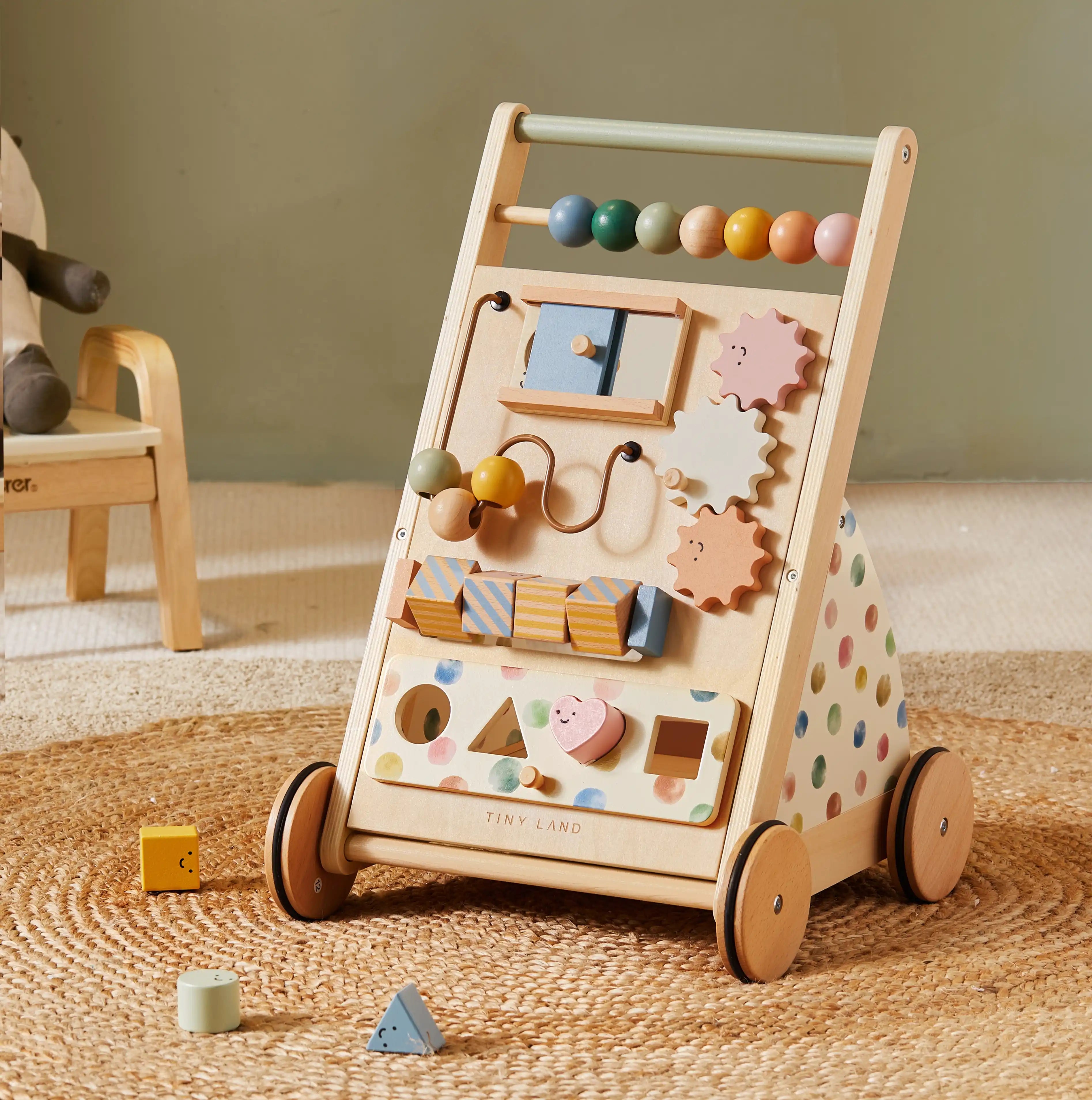 ® Versatile Natural Wooden Baby Walker