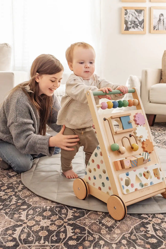 ® Versatile Natural Wooden Baby Walker