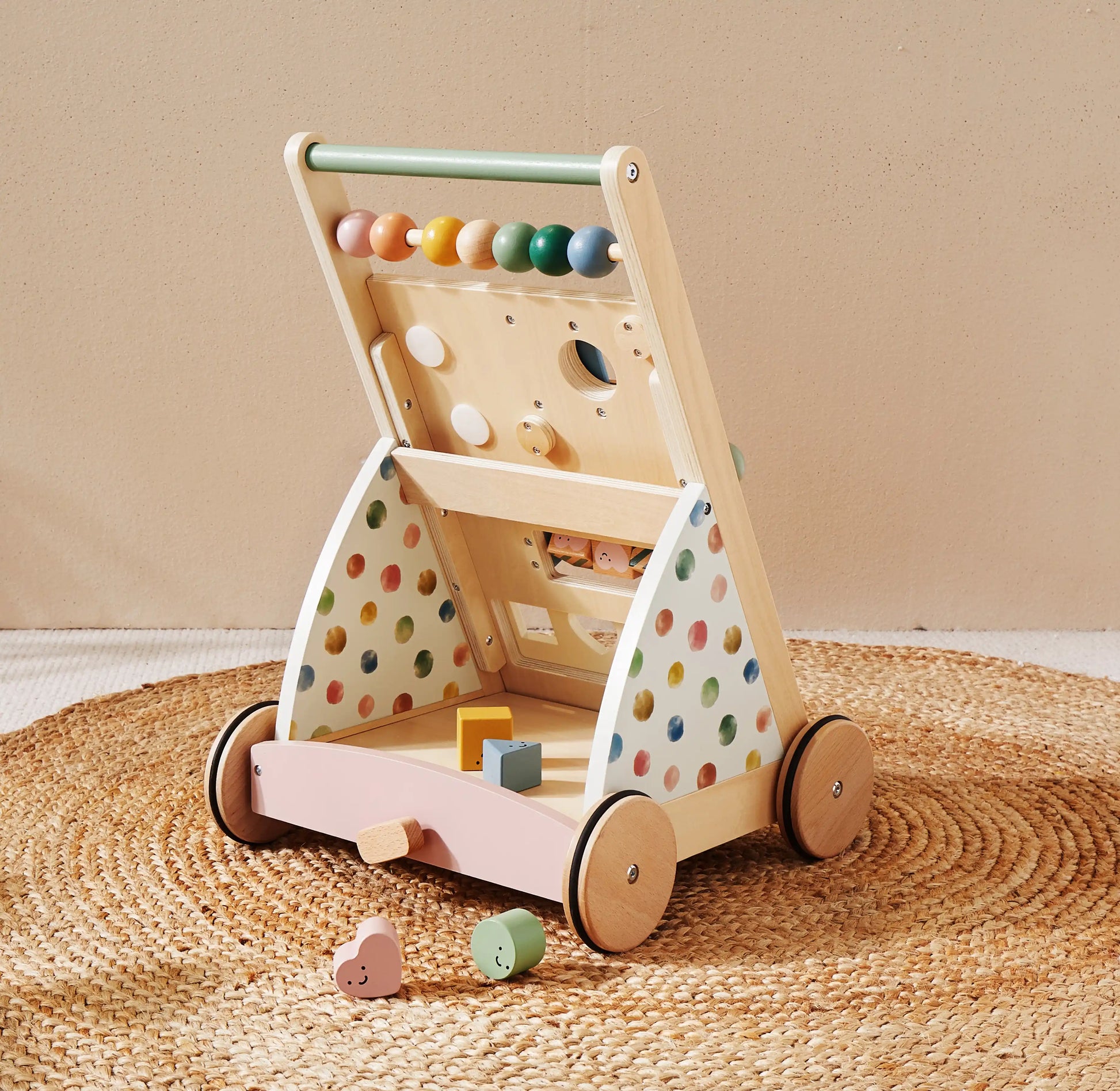 ® Versatile Natural Wooden Baby Walker