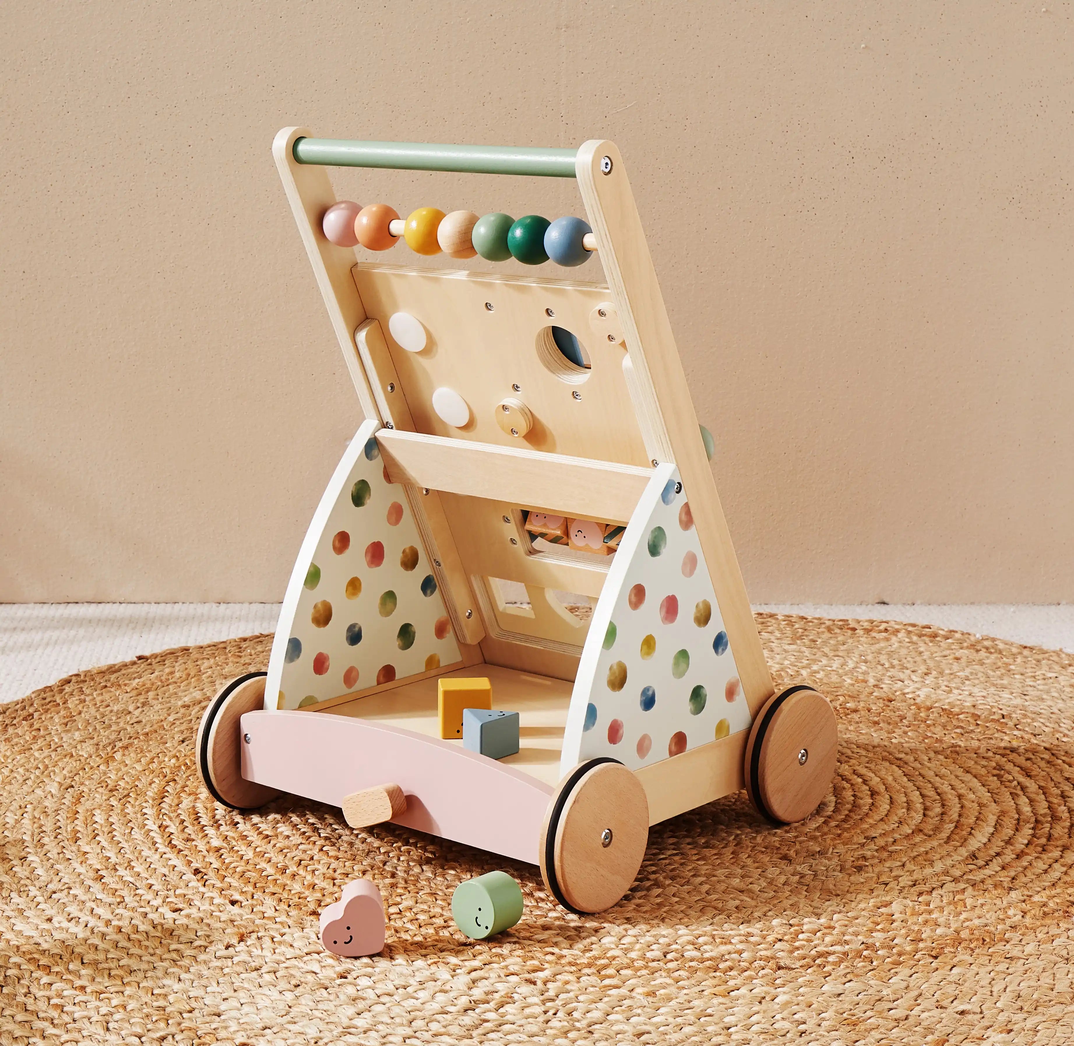 ® Versatile Natural Wooden Baby Walker