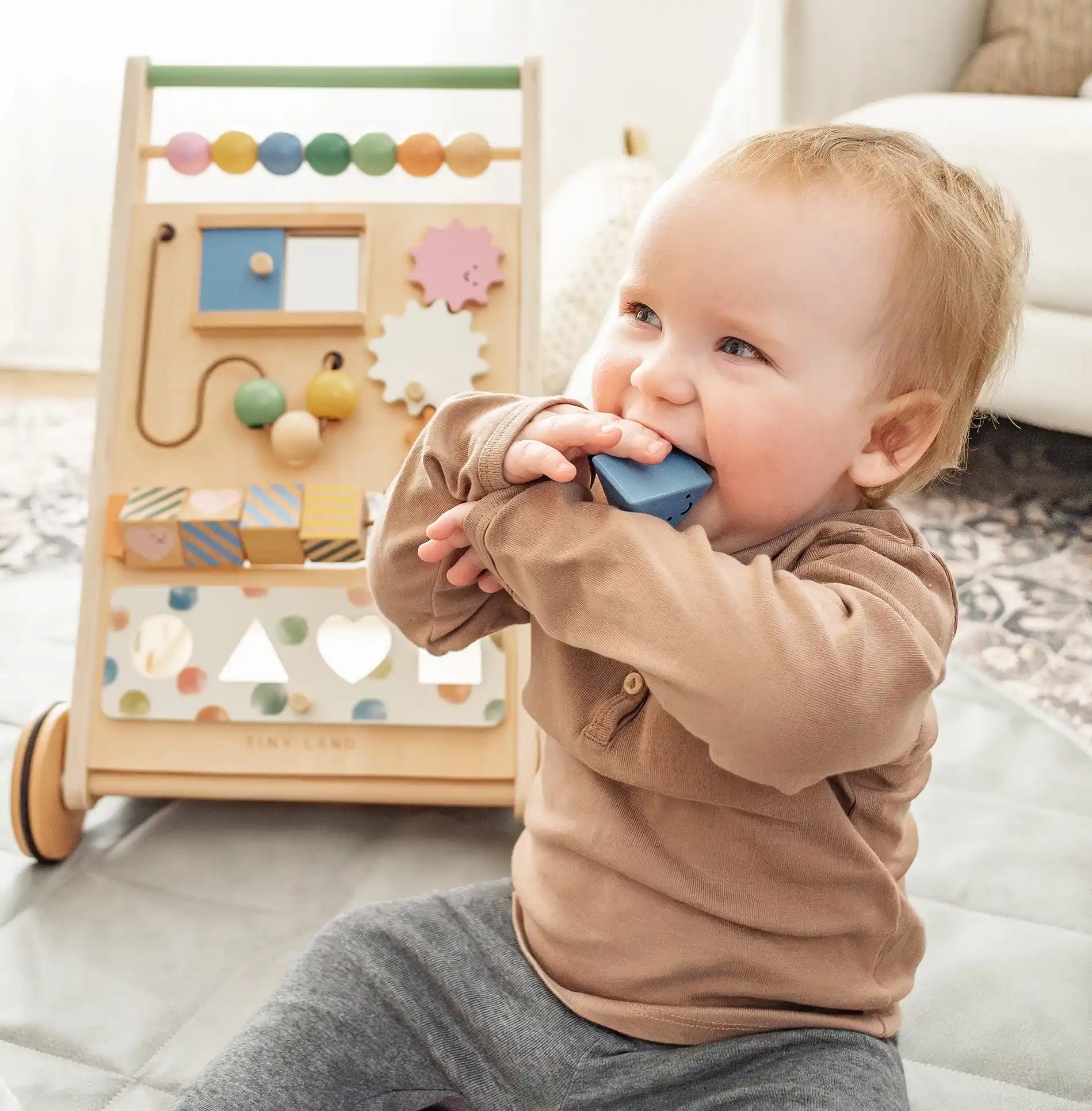 ® Versatile Natural Wooden Baby Walker