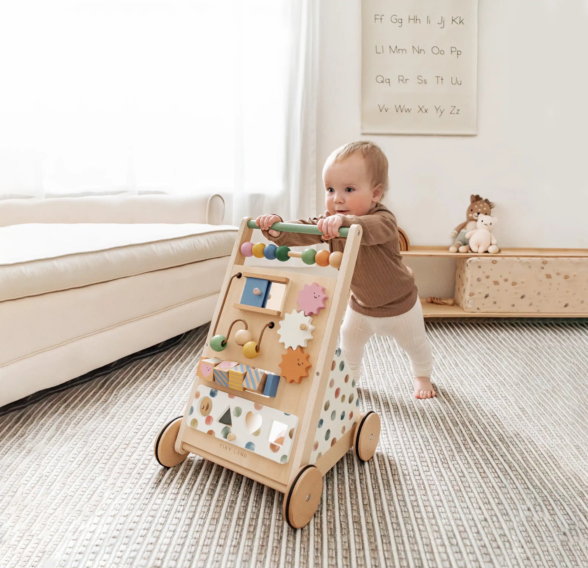 ® Versatile Natural Wooden Baby Walker