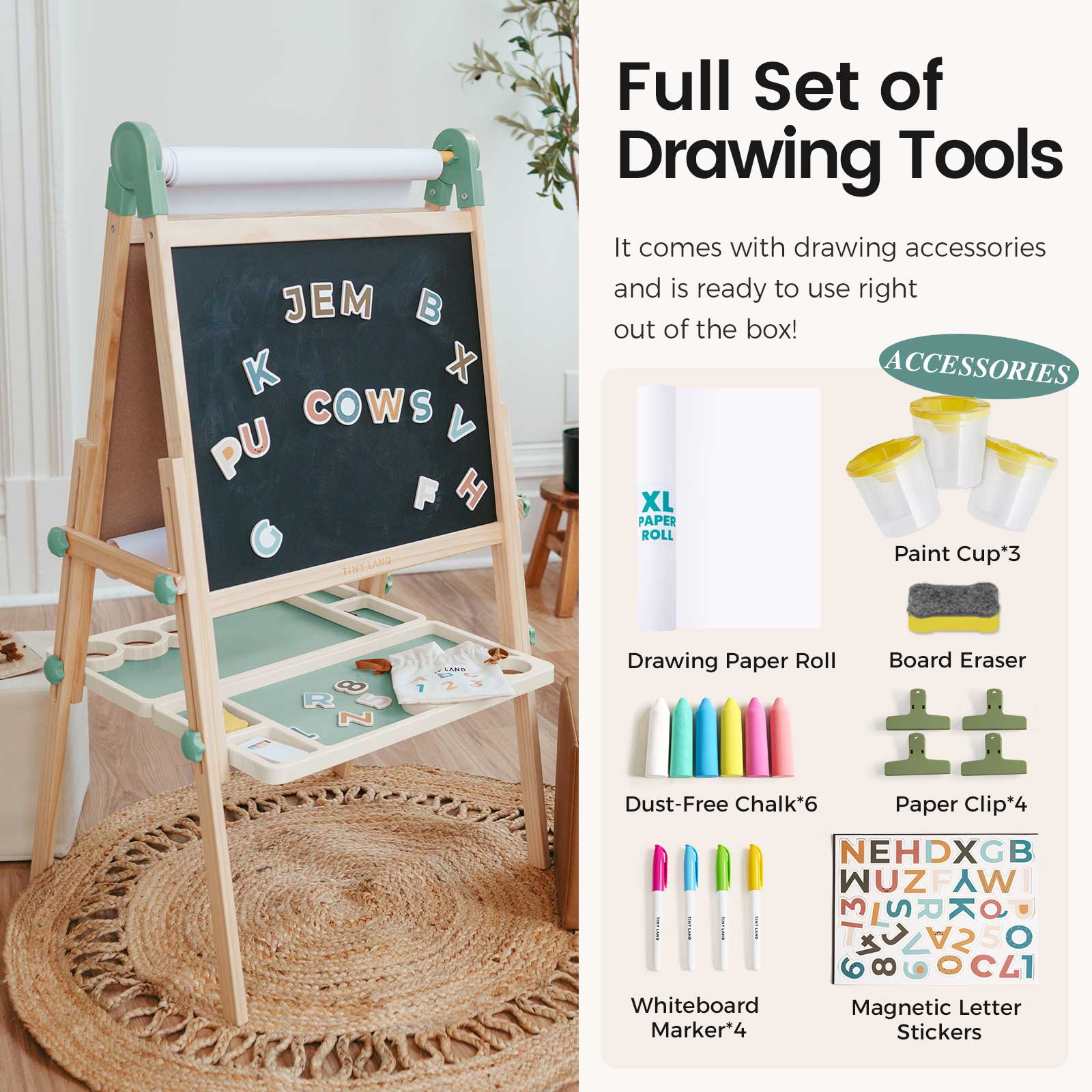 ® Magnitales Easel for Kids - Green
