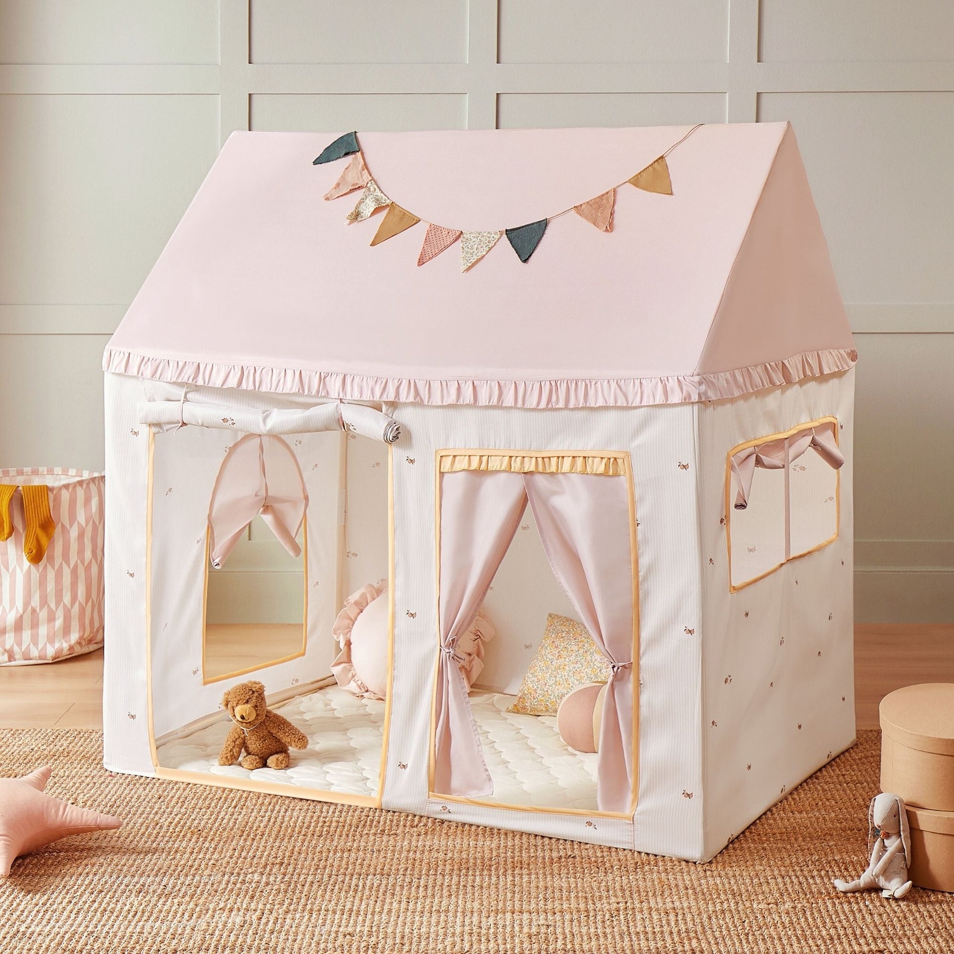 Sweet Dreams Playset — Pink Dollhouse + Pink-White Playhouse