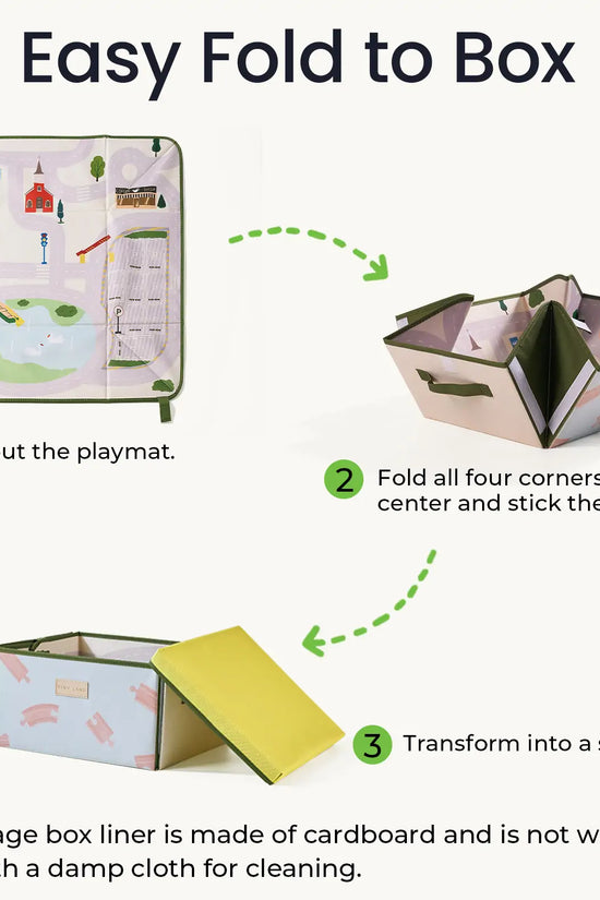 ® 110-Piece Wooden Train Set with Folding Storage Box