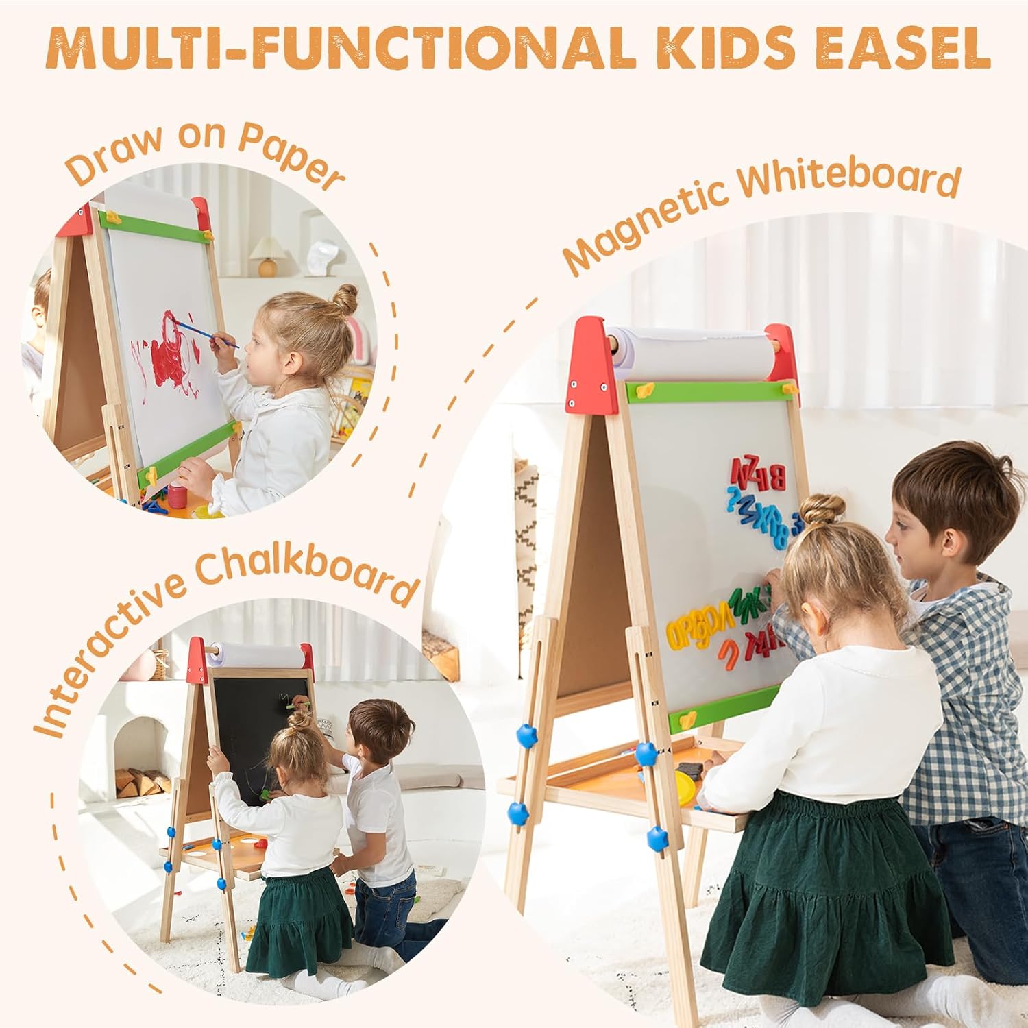 ® 3-in-1 Art Easel & Paper Roll Set