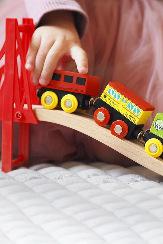 ® Wooden Train Set 110 Pcs