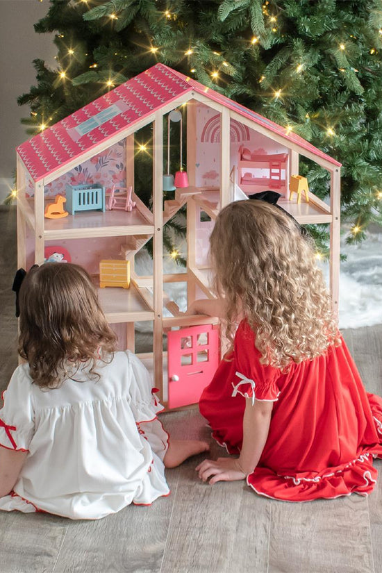 Sweet Dreams Playset — Pink Dollhouse + Pink-White Playhouse