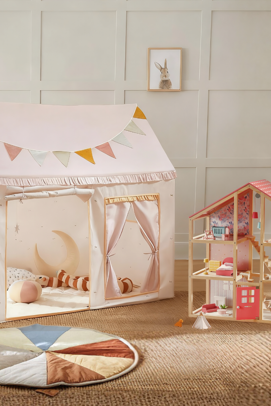 Sweet Dreams Playset — Pink Dollhouse + Pink-White Playhouse